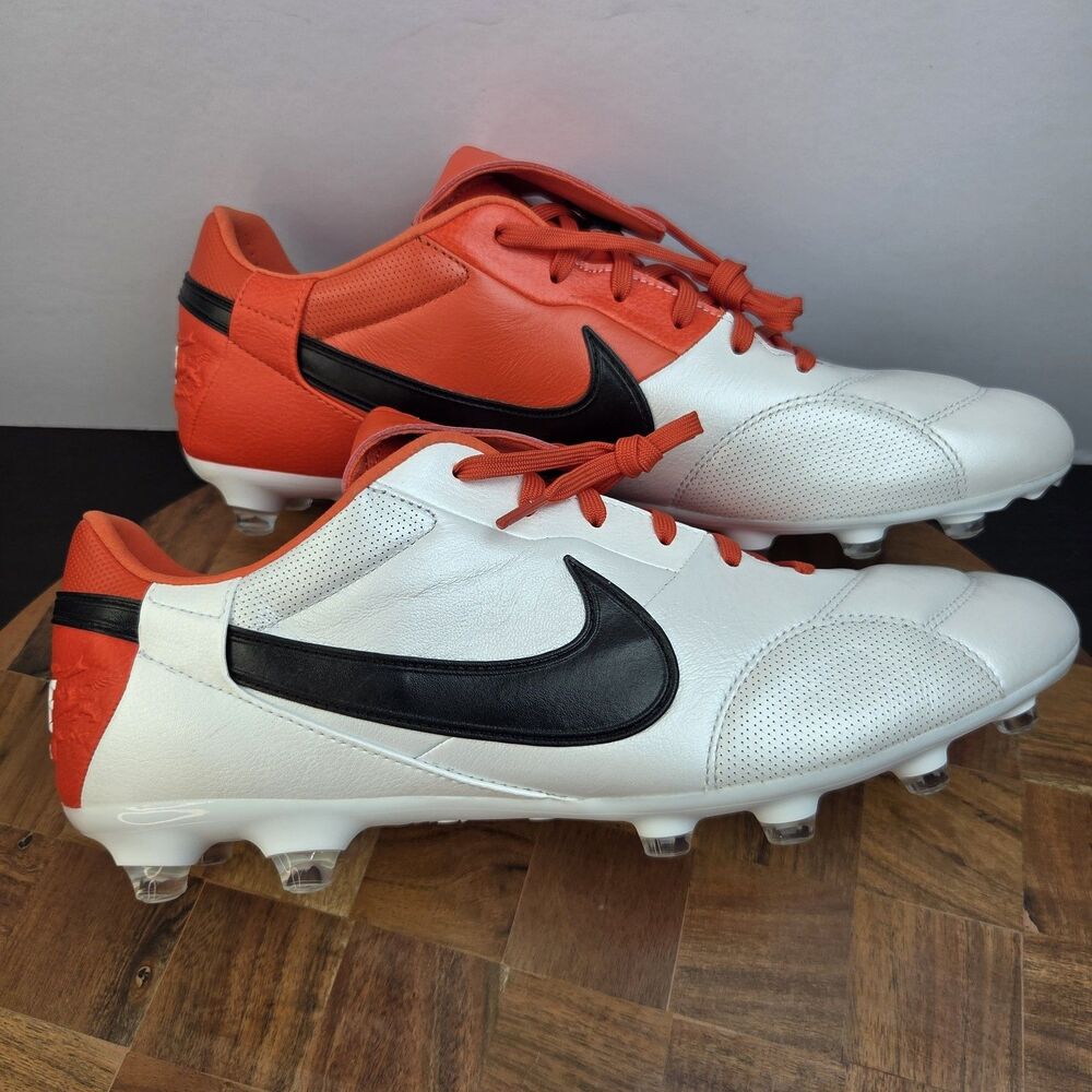 Nike Premier 3 FG Soccer Cleats Orange White HM0265-800 Men's Sz 13